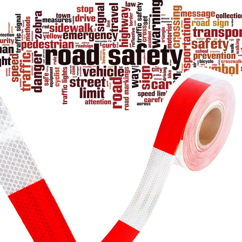 Reflective Tape, DOT-C2 Waterproof Red-White Adhesive